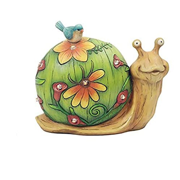 Solcellelampe Snegl Have Dekoration Resin Dyre Statue Solcelledrevet, Lysende Lampe Dyrefigur Udendørs Ornamenter, til Haveindgang Jul Escargot