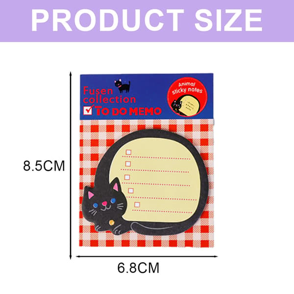 8 sæt søde og kreative dyreformede sticky notes, tegneserie sticky notes (20 stykker pr. sæt)