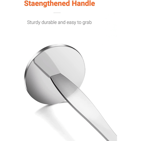 2-i-1 Kaffemåleske i Rustfrit Stål med Tamper, Dobbeltfunktionel Kaffeske, Multifunktionel Skeholder, Kaffeværktøj til Måling og Tampning (sølv, 2 stk.)
