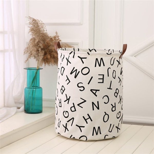 Tvättkorg, hopfällbar tvättkorg, stor leksakskorg, 62L, hopfällbar korg, bomull för kläder, leksaker, vardagsrum, tvätt, tallmönster, 50 x 40