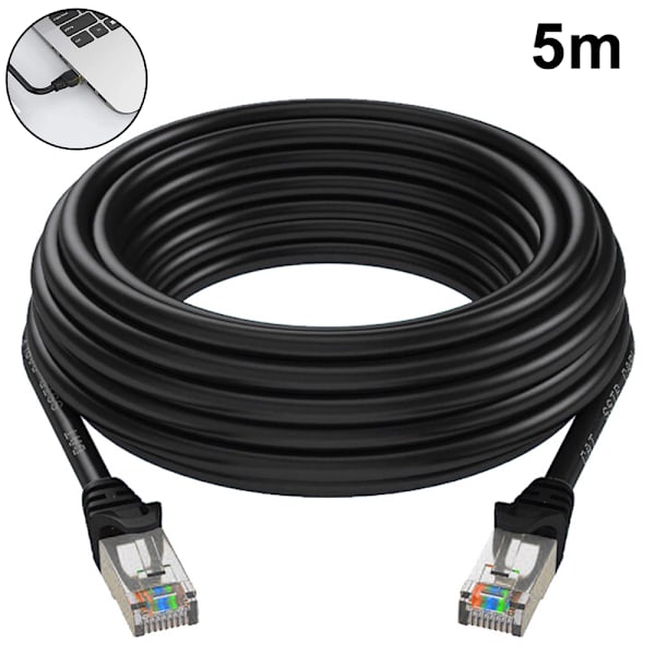 Cat6 Ethernet Kabel Gigabit Fladt Netværks LAN Kabel med Kabelclips Snagless Rj45 Konnektorer til Computer/Modem/Router/X-Box Hurtigere End Cat5e/Cat5