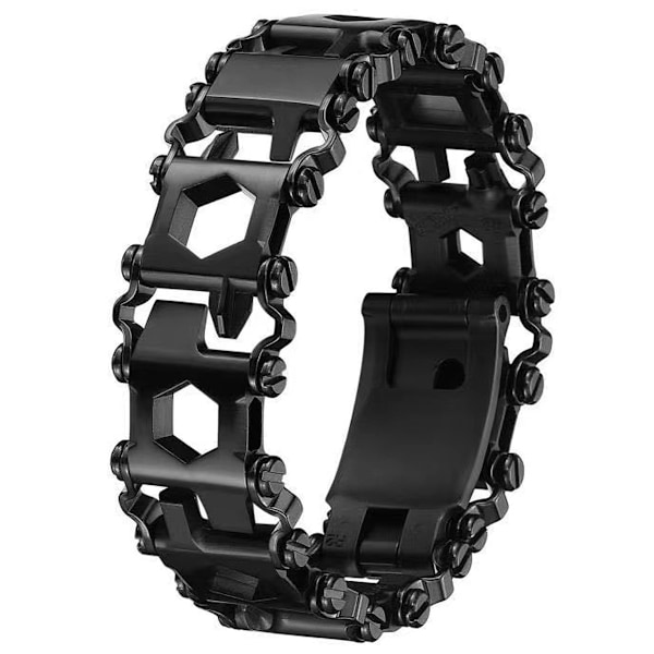 29 i 1 Multi-Tool Armbånd Venligt Sort Blankt Armbånd Rustfrit Stål Armbånd Bærbart Udendørs Overlevelses Nødarmbånd