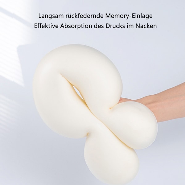 Koselig reisepute, perfekt nakkepute i memory foam, støttepute, kompakt og lett, rask pakking, sovepute