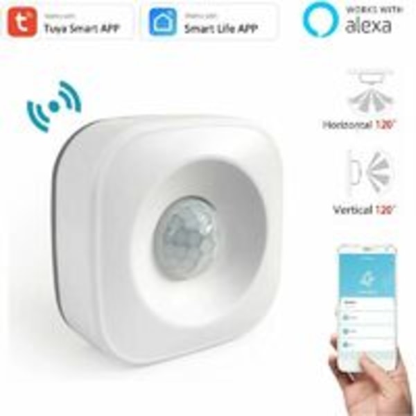 Tuya WIFI PIR Rörelsesensor Rörelsedetekteringssensor Smart Life APP Trådlöst Hem Säkerhetssystem Fungerar med Alexa Scenario Set