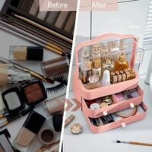 Kosmetik Organizer - Kirsebærrød Stor
