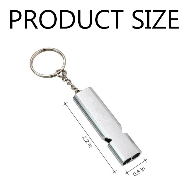 2-pack visselpipor, nödvisselpipa, idrottslektioner, visselpipa med nyckelring för skola, gym, utomhus, camping, fiske, vandring, jakt, överlevnad,