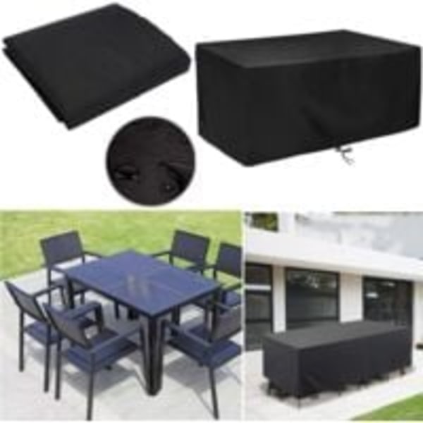210D Havebordsovertræk, Udendørs Havemøbelovertræk 210x110x70cm Oxford Havebeskyttelsesovertræk Vandtæt Vindtæt Anti-UV Rektangulær Have