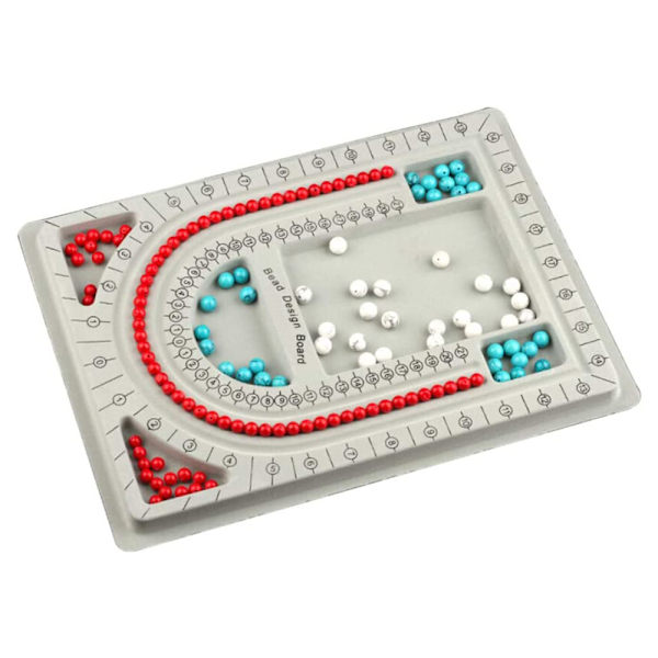 Armbåndsdesignbrett Flokket Perlebrett Armbånd Perling Smykker Organizer Brett Design DIY Håndverktøy (Halskjedeperler/Armbånd Perlebrett)