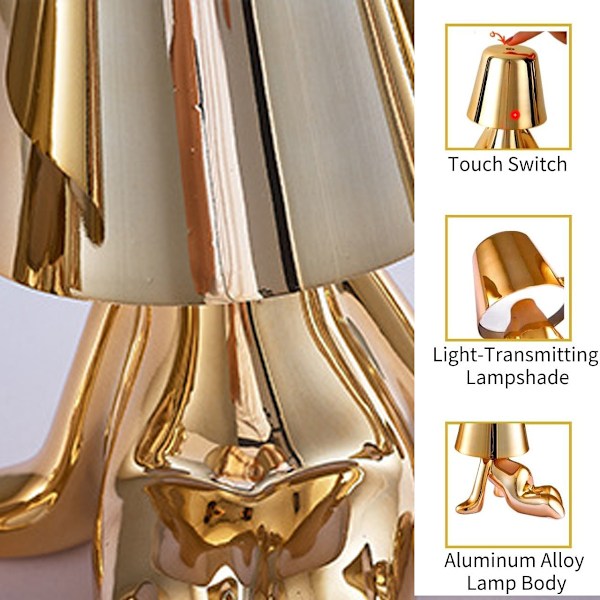 Styling Options Thinker Lamp Collection Skrivebordsnattlampe Gull C