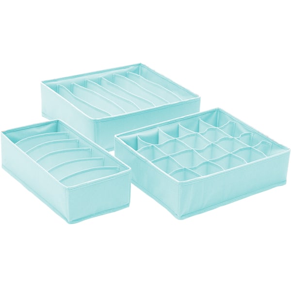 Tyg multifunktionell strumpor förvaringslåda 3-delad låda för hushåll kläder förvaring Organizer Set Fällbar tyg Organizer Låda