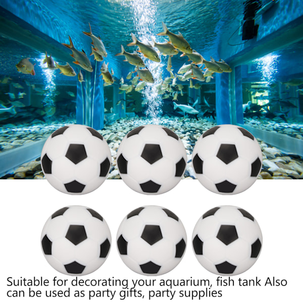 10 stk. Mini Fotball Akvarium Dekorasjon Livaktig Form Flytende Akvarium Fotball Dekorasjon for Akvarium S