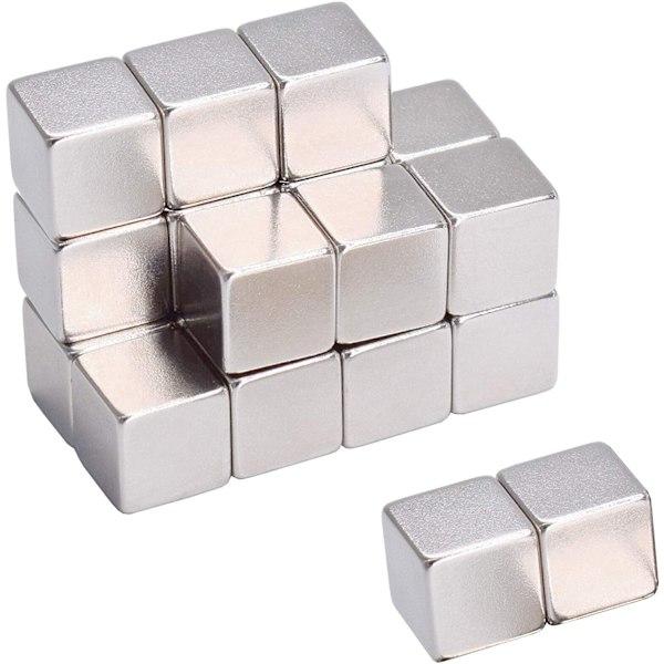 Neodymium Supermagneter Kube 5 x 5 x 5 mm [125 Stykker] Veldig Sterke Magneter for Magnetiske Glassplater, Magnetisk Tavle, Whiteboard,
