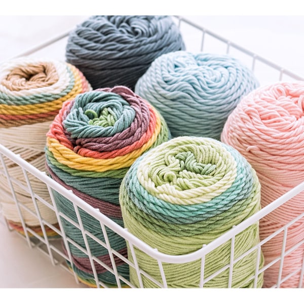 Mælkegarn Plain Strikkeuld Blød Caddice Uldgarn Håndspindende Fiber Uldgarn Hæklegarn Bulk Starter Kit til Farverig Håndværk DIY Håndværk