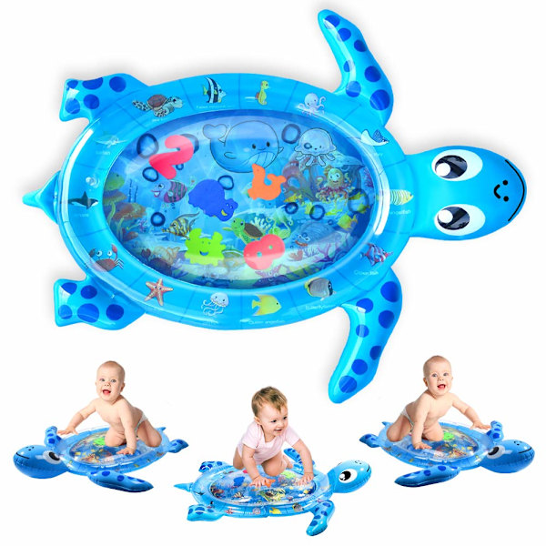 Vattenmatta: Baby Toy Gift Activity Play Mat Uppblåsbar Sensorisk Lekmatta Baby Belly Time Slap Indoor Liten Matta 3 6 9 Månader Nyfödda Pojkar Flickor Småbarn