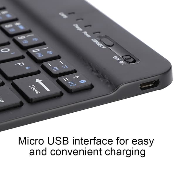 Slankt Lett Trådløst Bluetooth-tastatur for Android IOS WIN Svart
