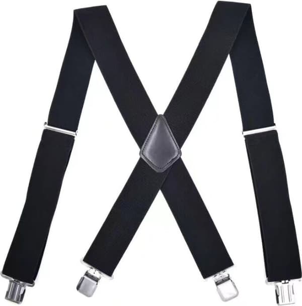 Elastiske seler 5 cm brede, 4 stærke clips X-form, mænd og kvinder