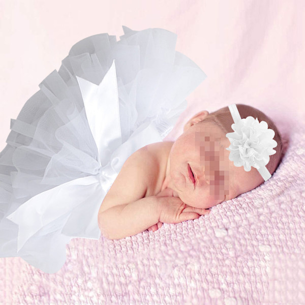 PP-byxor och hårband set enfärgade barnkalsonger babybyxor，Baby Girl  Mjuk och fluffig - Baby Girl  Kjolar för flickor