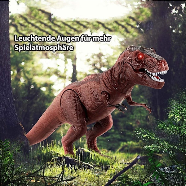 Fjernstyret Tyrannosaurus Rex dinosaur til børn med lyd og gåfunktion, dinosaurmodel