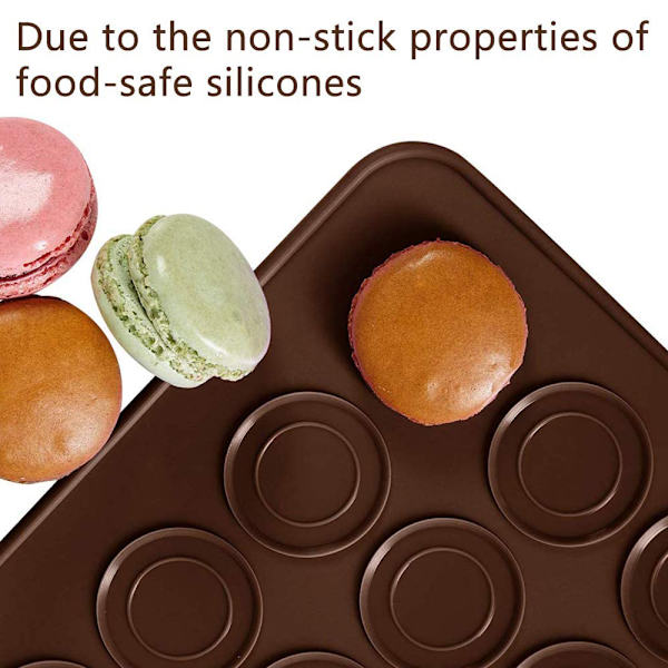 Bakmatta silikon bakmatta 30 hål macarons silikonmatta silikonform non-stick belagd form macarons