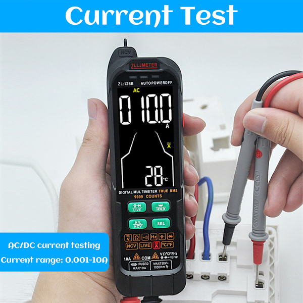 Digitalt multimeter tester måler AC DC strøm spænding Multimetro ægte RMS kapacitet temperaturdetektor,