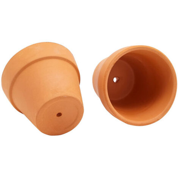 Saviruukku setti, 10 kpl, mehitäisille, savikukkaruukut viemäröintireiällä sisä- ja ulkokäyttöön - 4,5 cm