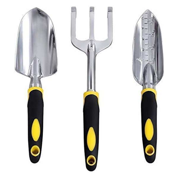 3 st kratta / spade / skala spade trädgårdsverktyg set aluminiumlegering mjukt gummi halkfritt handtag, för  utgrävning, lös jordventilation, plantering,
