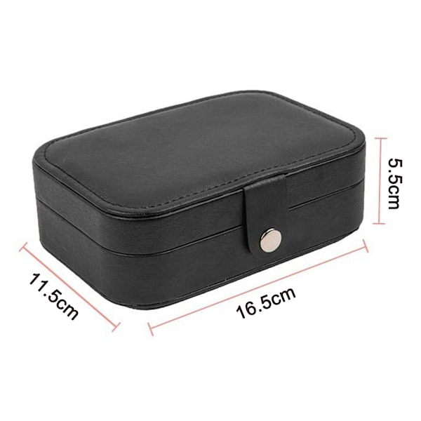 Rejsesmykkeskrin, transportabelt smykkeskrin med spejl, smykkeskrin til halskæder, armbånd, ringe, øreringe