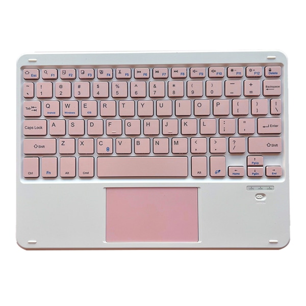 Ultra-tynd trådløst Bluetooth-tastatur med touchpad - Universelt genopladeligt tastatur til iPad iOS Android Windows-enheder