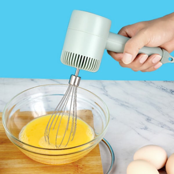 Trådlös elektrisk handmixer, 3-hastighets USB-laddningsbar handmixer för barnmat, bärbar elektrisk visp sladdlös mini handhållen mixer för ägg