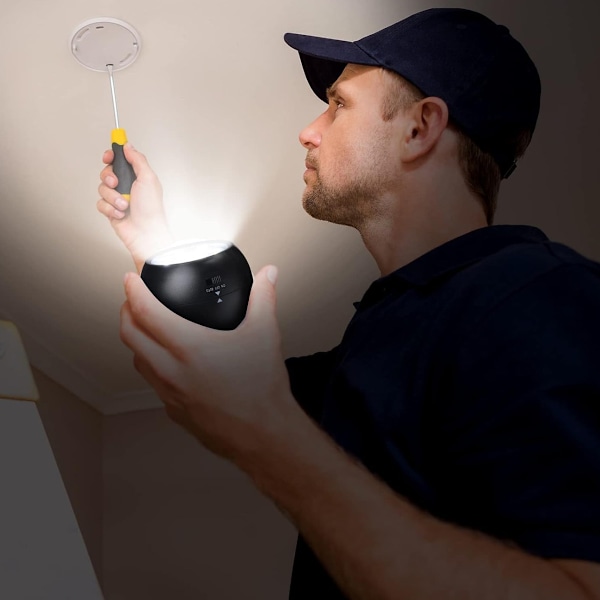 Utomhusvägglampa med rörelsesensor | Utomhus LED-belysning | Sladdlös batteridriven belysning | 360 graders rotation och lutning