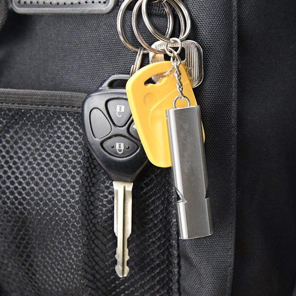 2-pack visselpipor, nödvisselpipa, idrottslektioner, visselpipa med nyckelring för skola, gym, utomhus, camping, fiske, vandring, jakt, överlevnad,