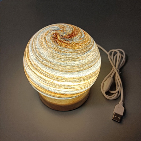 Planet lampe Solnedgang bordlampe Atmosfære Regnbue lampe Vandrende planet natlampe Sengelampe