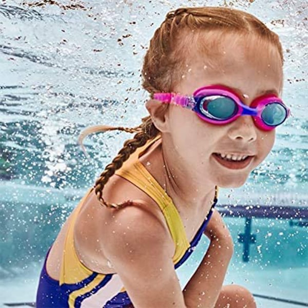 Lasten uimagoggles, 1 kpl uimagoggles lapsille ja teineille, sumua ja UV-säteitä estävät nuorten uimagoggles, vuotamattomat