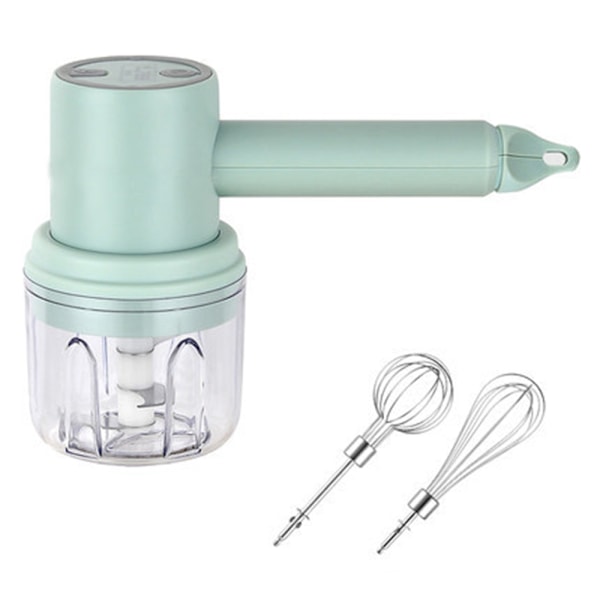 Trådlös elektrisk handmixer, 3-hastighets USB-laddningsbar handmixer för barnmat, bärbar elektrisk visp sladdlös mini handhållen mixer för ägg