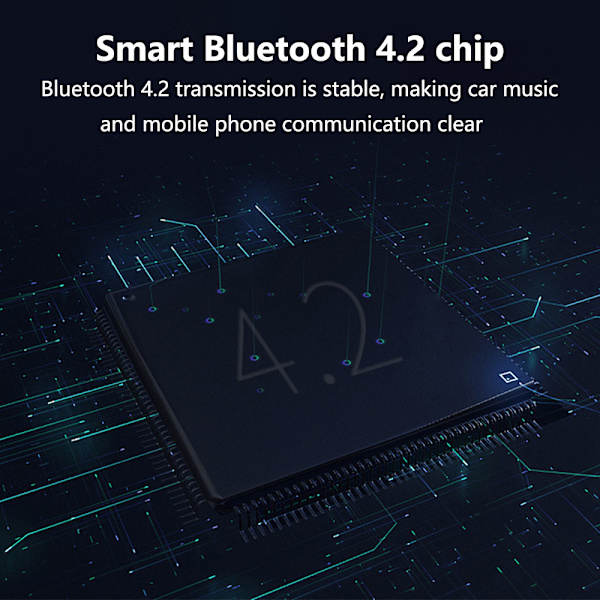 Bluetooth FM-sender til bil, 7 farver LED-baggrundsbelyst Bluetooth-biladapter med QC3.0-opladning, håndfrit bilsæt