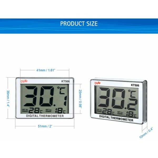 LCD Digitalt Akvarietermometer Akvarievandtermometer 0℃ 37℃ KT506 Forsendelse uden batteri LJO8ECDJ