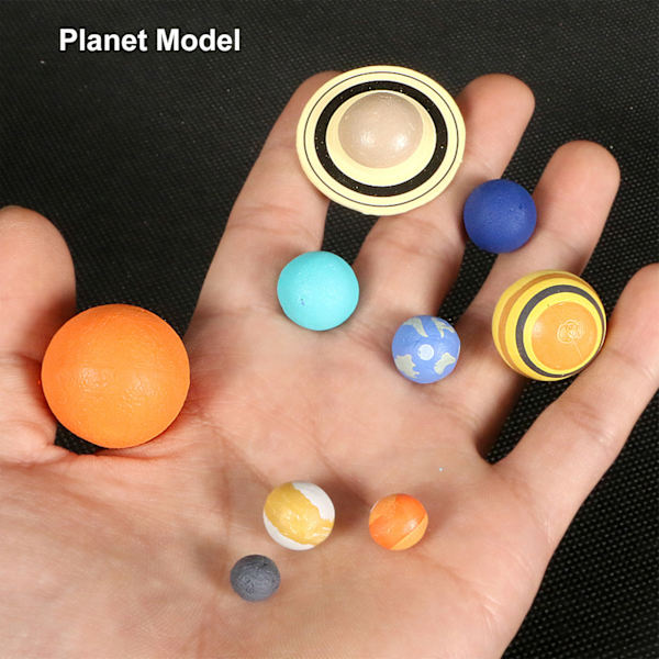 9 stk. Solsystem Undervisningsmodel Planetmodel Astronomi Videnskab Pædagogisk Model Legetøjssæt