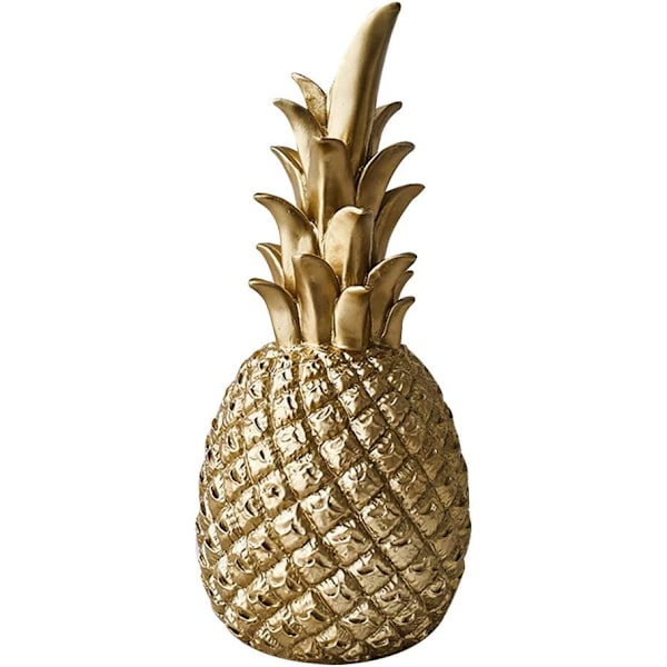 Modern hartsformad ananas i resin, presentdekoration, heminredning, kontorsdekoration, bröllopsdekoration (guld, liten)