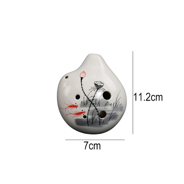 Ocarina 6 Hull Alto C Ocarina - Gaveidé for nybegynnermusiker, lett å lære