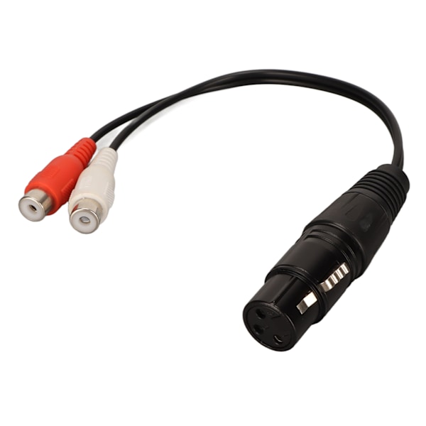 Hun til 2 RCA Hun Y Splitter Kabel 3-pin Dobbelt RCA til 1 XLR Hun til Hun Kabel til Mikrofon Mixer Forstærker