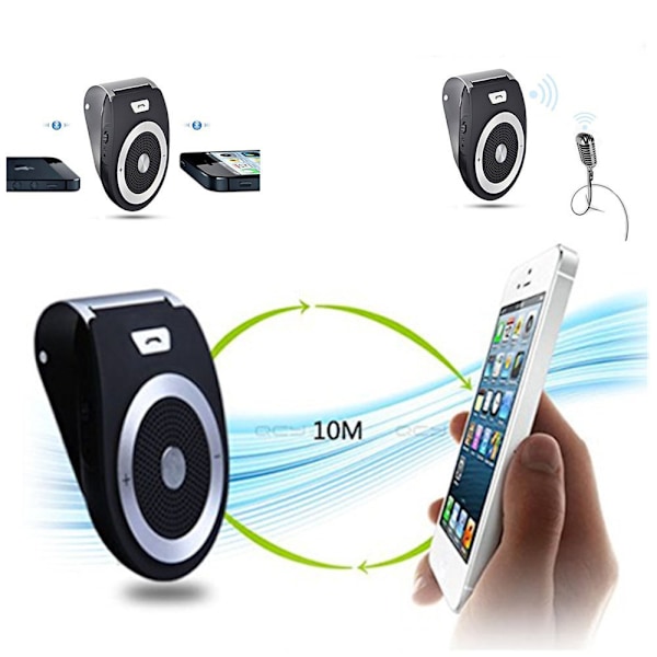 Auto Kfz Bluetooth  Freisprecheinrichtung Freisprechanlage Car-Kit für Sonnenblende Automatische Abschaltung und Aktivierung möglich Musik GPS