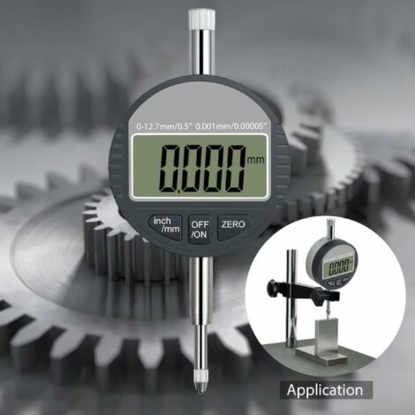 LED Digital Mikrometer 0,001 mm/0,00005'' Digital Indikator Præcisionsmåler 0-12,7 mm/1'' Elektronisk Komparator/Digital Probe Indikator, En