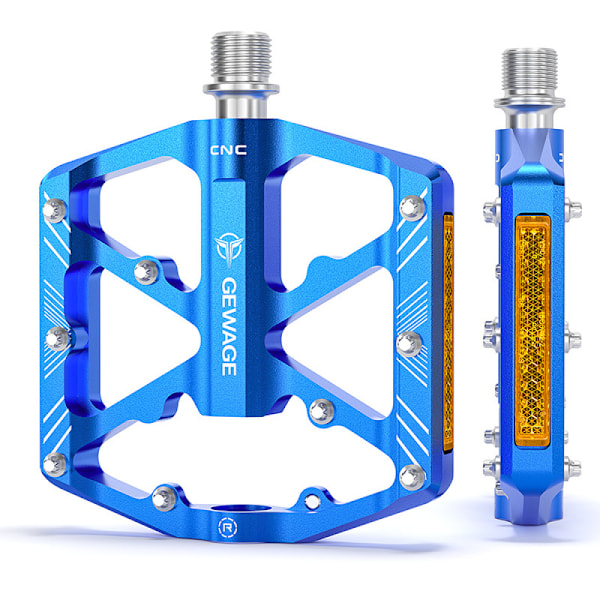 Cykepedaler med reflekterende striber, 3 forseglede lejer, skridsikker CNC-aluminium cykelplatform, 9/16 tommer pedaler til racercykel, MTB,