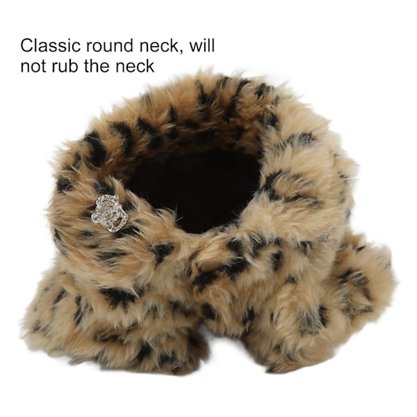 Kæledyrs Leopard Print Kappe Sød Retro Stilfuld Hvalpe Plysjakke til Efterår og Vinter