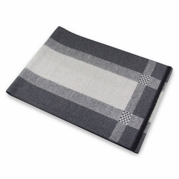 Herre Halstørklæde Sort Grå Vinter Tykt Imitation Cashmere Herre Halstørklæde Med