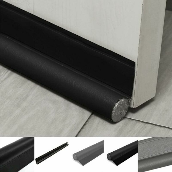 2 st, Svart Anti-Cold Ensidig Dörrtätning, 95cm Ensidig Dörrtätning, Väderlist Dörrtätningslist, Ensidig Anti-Cold Dragpropp,