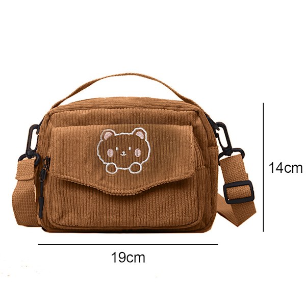 Crossbody Taske Sød Tegnebog Crossbody Taske Corduroy Pung