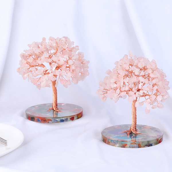 Bergkristall Gem Tree of Life-Feng Shui Bonsai Cash Tree Heminredning