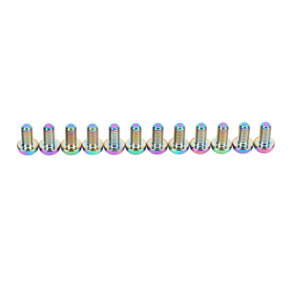 12st RISK Cykel Skivbroms Rotor Bultar M5x10mm T25 Titanlegering Cykel Bromsskruv