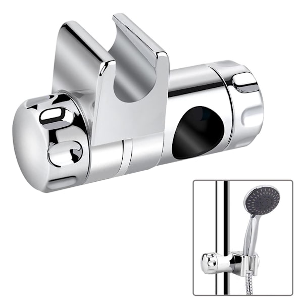 Brusehovedholder, universal håndbrusehovedholder, justerbar brusehovedholder til håndbruser eller brusehoved ABS-plast, forkromet brusehovedholder